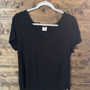 Soma Black Short Sleeve Pajama Top